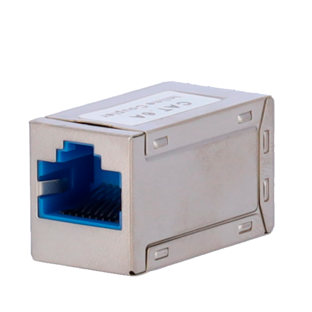 Conector - Empalme para cables UTP CAT 6A - Conector entrada RJ45 - Conector salida RJ45 - Compatible UTP categoría 6A y anteriores - Bajas pérdidas