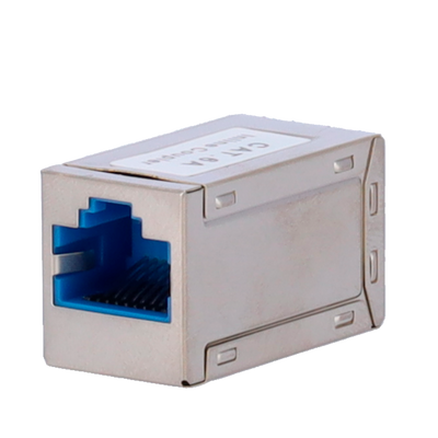 Conector - Empalme para cables UTP CAT 6A - Conector entrada RJ45 - Conector salida RJ45 - Compatible UTP categoría 6A y anteriores - Bajas pérdidas