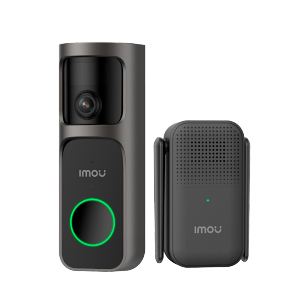 Doorbell WiFi a batteria Imou 4 Megapixel 2K - Batteria 5000 mAh - Ottica Panoramica 360º 0.98 mm / IR 5m - Rilevamento PIR di persone - Audio bidirezionale / Suoneria - App Imou Life