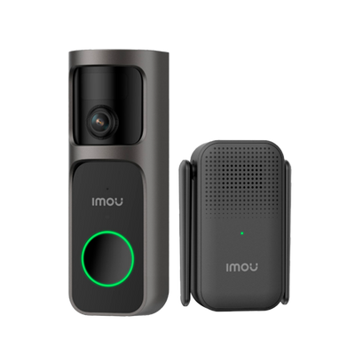 Doorbell WiFi a batteria Imou 4 Megapixel 2K - Batteria 5000 mAh - Ottica Panoramica 360º 0.98 mm / IR 5m - Rilevamento PIR di persone - Audio bidirezionale / Suoneria - App Imou Life