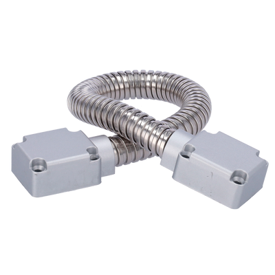 Passacavi per porte - Tubo flessibile di 16 diametro mm - Materiale metallico - Protegge i cavi da danni - Adatto per qualsiasi tipo di porta - Misure 500 (H) x 40 (l) x 23 (P) mm