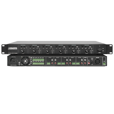 Amplificatore mixer - 5 canali - Potenza di 5x60W - Amplificazione 100V - Bassa impedenza 4-16Ω