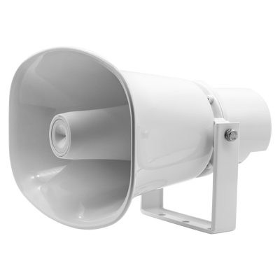 Altoparlante a tromba attivo - Adatta per esterni - Alimentazione 16V/2.5A - Staffa inclusa - Sensibilità 105dB - SPL max. 117dB