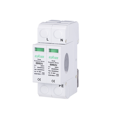 FENIVA | Protezione da sovratensioni transitorie AC - Tensione di protezione AC 1.5kV  - 1+N poli (installazioni monofase) - Corrente massima 40kA - Tipo di protezione T2 - Su guida DIN