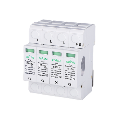 FENIVA | Protezione da sovratensioni transitorie AC - Tensione di protezione AC 1.5kV  - 3+N poli (installazioni trifase) - Corrente massima 40kA - Tipo di protezione T2 - Su guida DIN