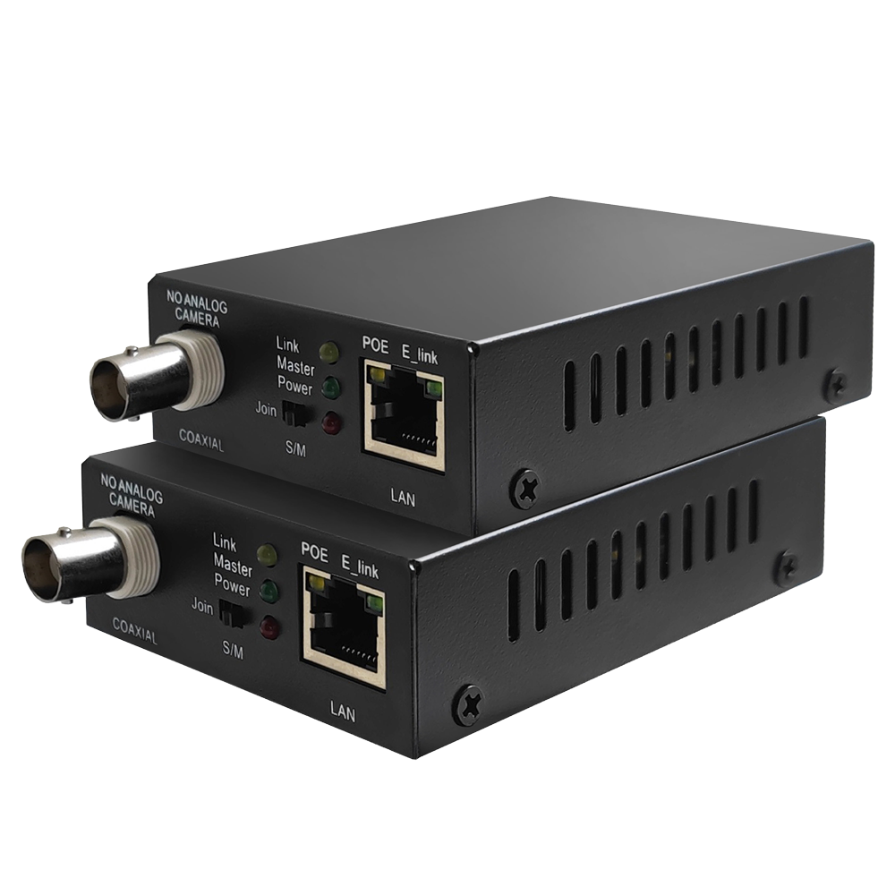 Cavo coassiale estensore IP | PoE - Passivo - Trasmettitore e ricevitore - Permette di transmettere 1 canale IP - Distanza massima 500 - Larghezza di banda fino a 100 Mbps