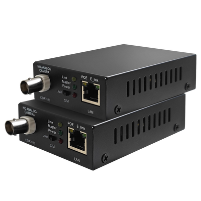 Cavo coassiale estensore IP | PoE - Passivo - Trasmettitore e ricevitore - Permette di transmettere 1 canale IP - Distanza massima 500 - Larghezza di banda fino a 100 Mbps