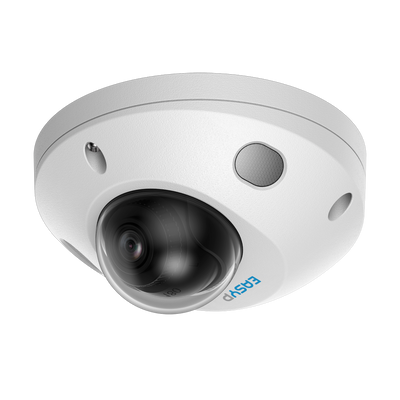 Telecamera Dome IP AI EASY-P - 5MP | Ottica 2.8 mm - Doppia illuminazione 25 m | Microfono - Installazione Plug &amp; Play - IA per Persone e/o Veicoli - IP67 | PoE | IK08 | P2P | Metallo
