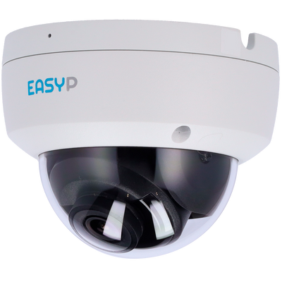 Telecamera Dome IP AI EASY-P - 8MP | Ottica 2.8 mm - IR 30 m | Microfono - Installazione Plug &amp; Play - Supporta UMD e Motion Detect 2.0 - IP67 | PoE | IK10 | P2P | Metallo