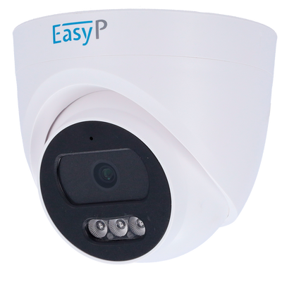 Telecamera Turret IP EASY-P - 2MP | Ottica 2.8 mm - IR 25 m | Microfono - Installazione Plug &amp; Play - Supporta UMD e Motion Detect 2.0 - PoE | P2P