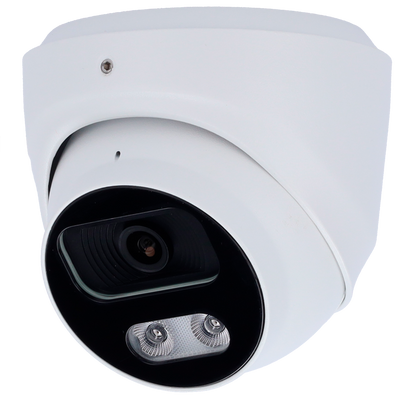Telecamera Turret IP AI EASY-P - 4MP | Ottica 2.8 mm - IR 25 m | Microfono - Installazione Plug &amp; Play - Supporta UMD e Motion Detect 2.0 - IP67 | PoE | P2P | Metallo