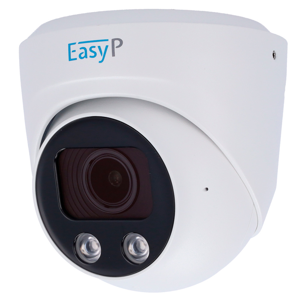 Telecamera Turret IP AI EASY-P - 4MP | Ottica Motorizzata 2.7 ~ 13.5 mm - IR 25 m | Microfono - Installazione Plug &amp; Play - Supporta UMD e Motion Detect 2.0 - IP67 | PoE | P2P | Metallo