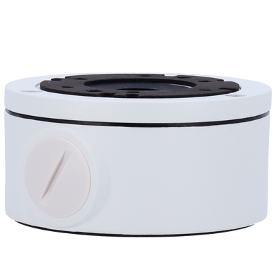 Scatola di giunzione Easy-P - Per telecamere bullet e turret - Adatto per uso in esterni - Installazione a tetto o parete - Diametro della base 101 mm - Passacavo