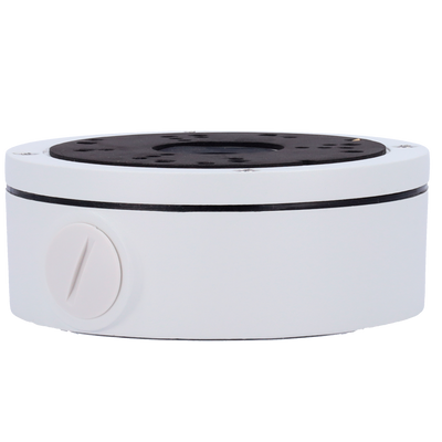 Scatola di giunzione Easy-P - Per telecamere bullet e turret - Adatto per uso in esterni - Installazione a tetto o parete - Diametro della base 138 mm - Passacavo
