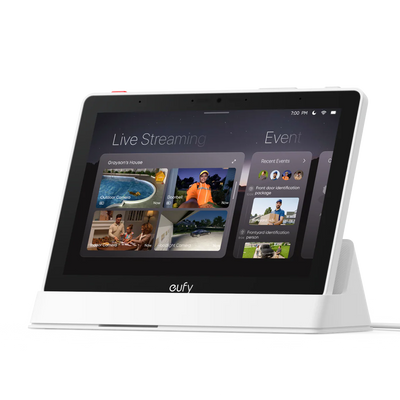 FENIVA | Eufy Smart Display E10 - Touchscreen IPS da 8 pollici con risoluzione HD - Visualizzazione simultanea di 4 telecamere in diretta - WiFi 6 dual band / Batteria da 4050 mAh - Spazio di archiviazione locale espandibile fino a 512 GB - Compatibil...