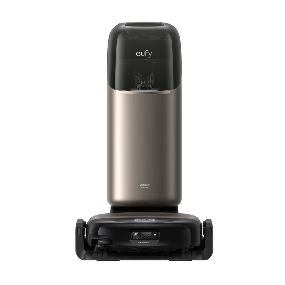 FENIVA | Eufy Robot Aspirapolvere Hydrojet S2 Onmi - Aspirazione AeroTurbo 2.0 da 30 000 Pa - Lavaggio con rullo HydroJet che si pulisce automaticamente - Evita più di 200 ostacoli grazie all'AI e alla tecnologia 3D ToF - Postazione UniClean 12 in 1 c...