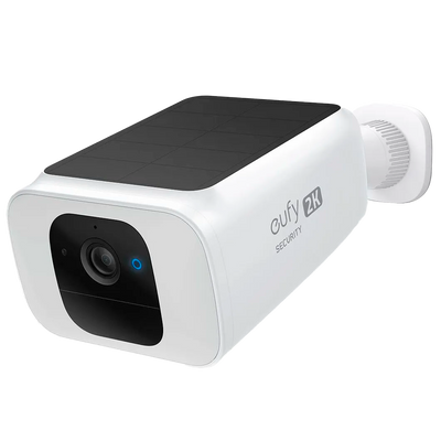 Eufy by Anker Telecamera Wifi 2K  - Rilevamento Persone/Volto/Movimento - Pannello solare integrato - Storage integrato 8 GB   - Autonomia illimitata - Adatto per esterni IP67