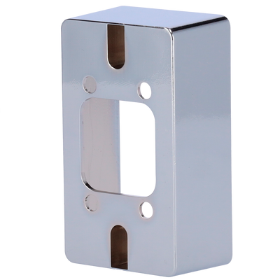 Box per pulsante - Compatibile con la selezione dei prodotti - Installazione su superficie - Realizzato in lega di zinco - Misure 86 (H) x 50 (l) x 30 (P) mm - Foro di collegamento