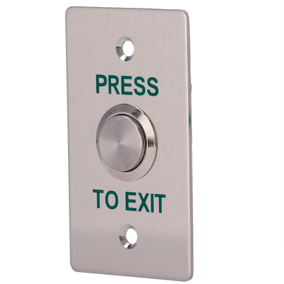 Pulsante di liberazione porta - Uso professionale - Testato 500.000 usi - NO/NC/COM | Montaggio a incasso o in superficie - Misure 86 (H) x 50 (l) x 29 (P) mm - Realizzato in acciaio inox
