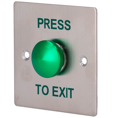 Pulsante di liberazione porta - Tipo semisfera - Testato 500.000 usi - NO/COM | Da incasso o a parete - Misure 86 (H) x 86 (l) x 23 (P) mm - Realizzato in acciaio inox