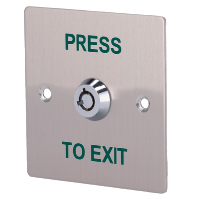 Interruttore a chiave - Uso professionale - Testato 500.000 usi - NO/NC/COM | Montaggio a incasso o in superficie - Misure 86 (H) x 86 (l) x 29 (P) mm - Realizzato in acciaio inox