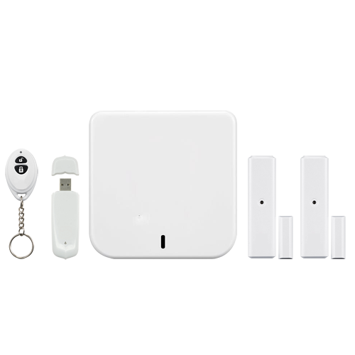 Kit di allarme domestico Home8 - Connessione a internet / IP Cloud - Servizio solo su abbonamento - Dimensione ridotta - Contatti magnetici wireless - Telecomando multifunzione
