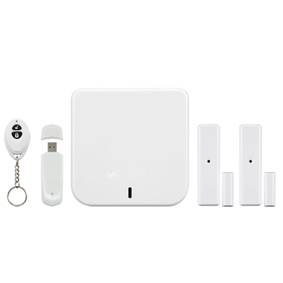 Kit di allarme domestico Home8 - Connessione a internet / IP Cloud - Servizio solo su abbonamento - Dimensione ridotta - Contatti magnetici wireless - Telecomando multifunzione