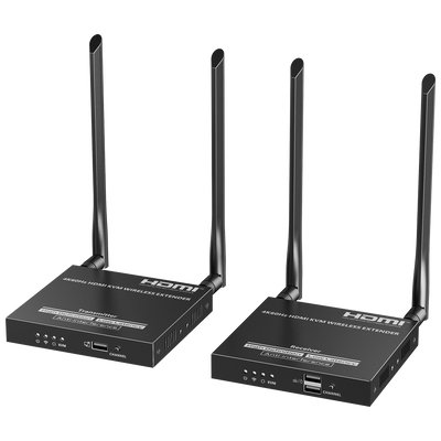 Extensor KVM inalámbrico - Alcance 50 m - Resolución 4K - Permite conexiones 1:M