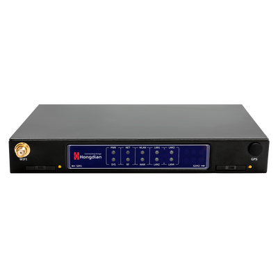 Hongdian Router Industriale 4G - 4G Cat 4 - 5 porte Ethernet RJ45 Fast Ethernet  - Dual SIM Dual Modem  - Porte RS232/RS485 - Wi-Fi 802.11b/g/n 2.4GHz
