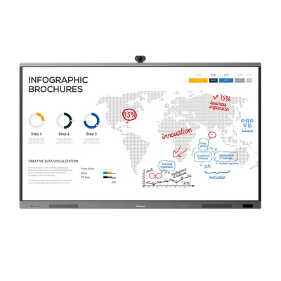 Monitor interattivo HISENSE 65" 4K  - Trasmissione wireless - Risoluzione 3840x2160 - Ingressi HDMI
