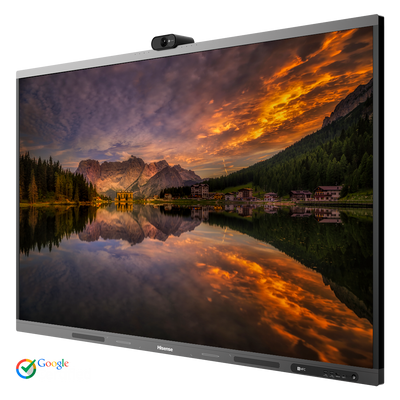 Monitor interattivo HISENSE 86" 4K - Risoluzione 3840x2160 - Certificazione Google - Trasmissione wireless - Android 13.0 - Telecamera