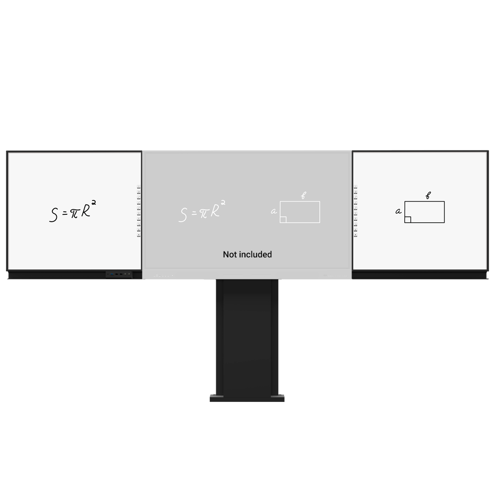 Compatibile con l'opzione interattiva IB-TE-YL-75E2  - Lavagna laterale sinistra per pennarello - Lavagna laterale destra per pennarello - Digitalizzazione della scrittura su Windows - Supporto regolabile a parete e a pavimento