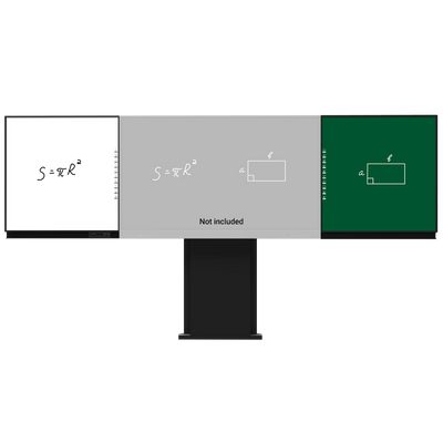 Compatibile con l'opzione interattiva IB-TE-YL-86E2  - Lavagna laterale sinistra per pennarello - Lavagna laterale destra per gesso - Digitalizzazione della scrittura su Windows - Supporto regolabile a parete e a pavimento