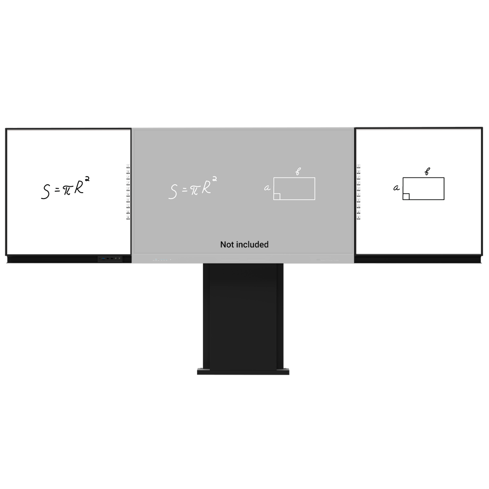 Compatibile con l'opzione interattiva IB-TE-YL-86E2  - Lavagna laterale sinistra per pennarello - Lavagna laterale destra per pennarello - Digitalizzazione della scrittura su Windows - Supporto regolabile a parete e a pavimento