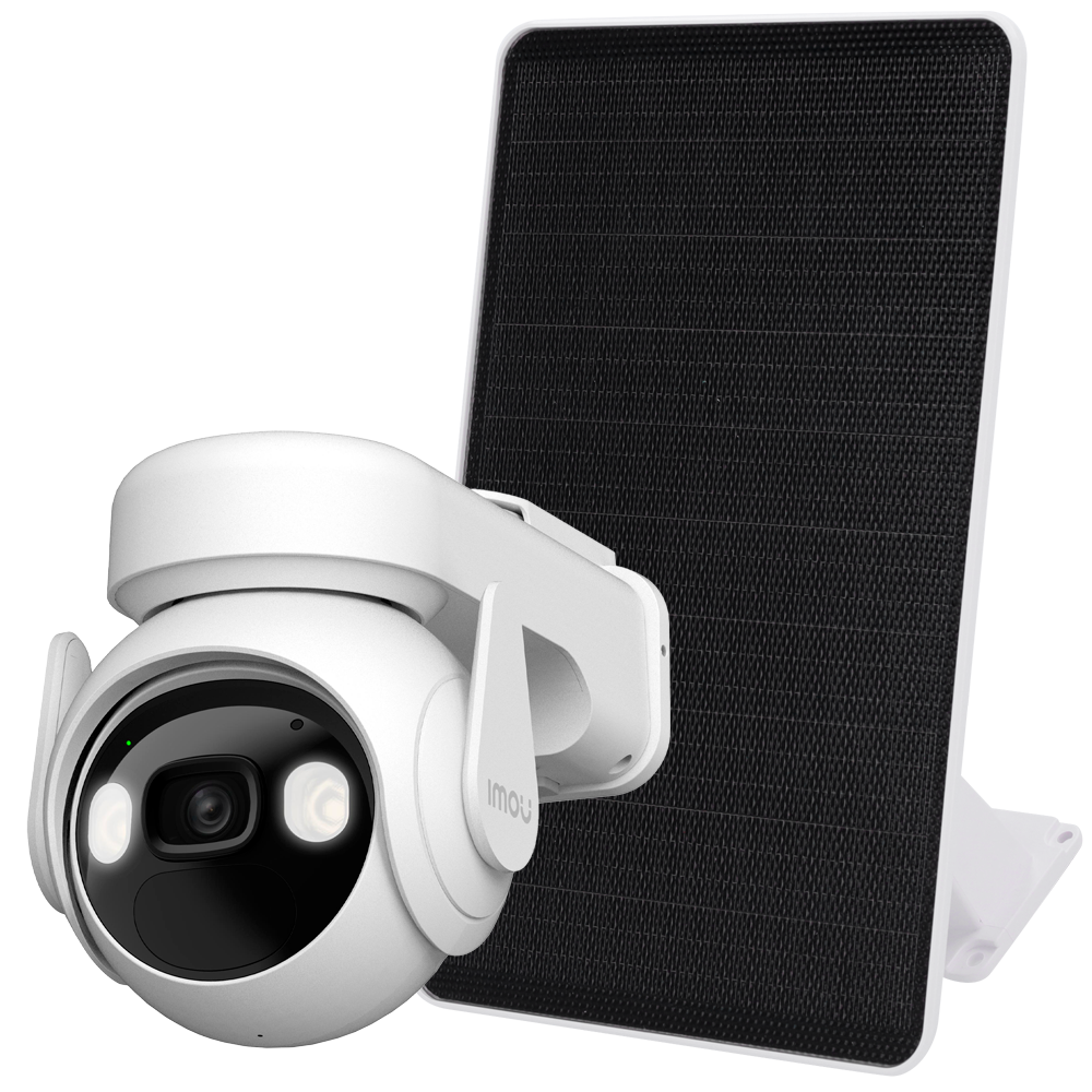Telecamera Cell Go 4G 2 a Batteria Imou da 3 Megapixel - Ottica 3.6 mm / IR 30m / Led bianco - Rilevamento PIR di persone - Movimento e autotracking/ 10000 mAh - Include il Pannello Solare 5W - Adatto per esterni IP66