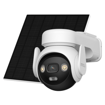 Kit telecamera a batteria AOV PT PRO 5MP - 4G / WiFi/ 10000 mAh/ Pannello Solare 5W
 - 3.6mm / Autotracking / AURORA Full-color
 - Audio bidirezionale / Sirena + Flash blu-rosso
 - IMOU SENSE persone
 - Adatto per esterni IP66