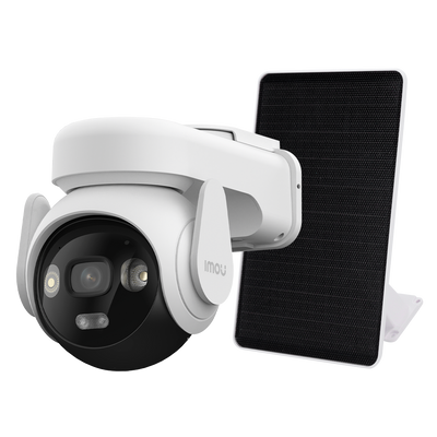 Kit Telecamera AOV PT 5 MP - 4G / WiFi / 10000 mAh / Pannello solare 9W - 3.6 mm / Autotracking / IR + Full Color - Audio bidirezionale / Sirena+Luci - IMOU SENSE persone  - Adatto per esterni IP66