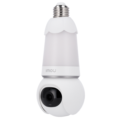 Telecamera Lampadina E27 Wifi Imou 3 MP  - Color Night Vision / Flash deterrente - Lente 2.8 mm / IR 25 m - Rilevamento di persone + Veicoli - Audio bidirezionale - Adatto per esterni IP66