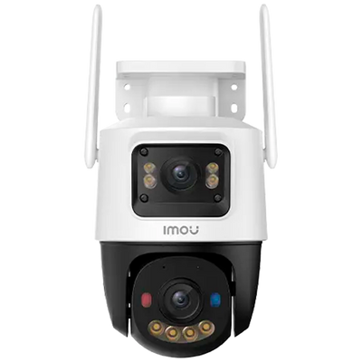 Cruiser Dual 2C 4G 3+3MP - 4G + SIM / Tarjeta SD 64GB - Lente DUAL / Autotracking / IR + Full Color - Audio bidireccional / Sirena + Flash azul-rojo - IMOU SENSE humanos y vehículos  - Apto para exterior