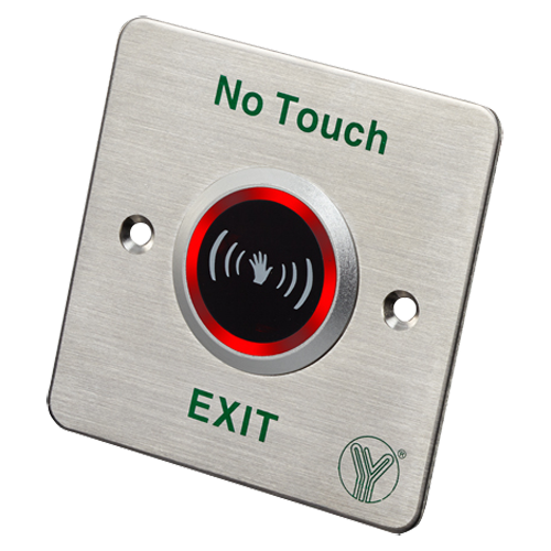 Pulsante di apertura contactless - Sensore infrarosso con LED indicatore - Testato 100.000 usi - NO/NC/COM | Montaggio a incasso o in superficie - Rango di rilevamento 4-12 cm - Realizzato in acciaio inox