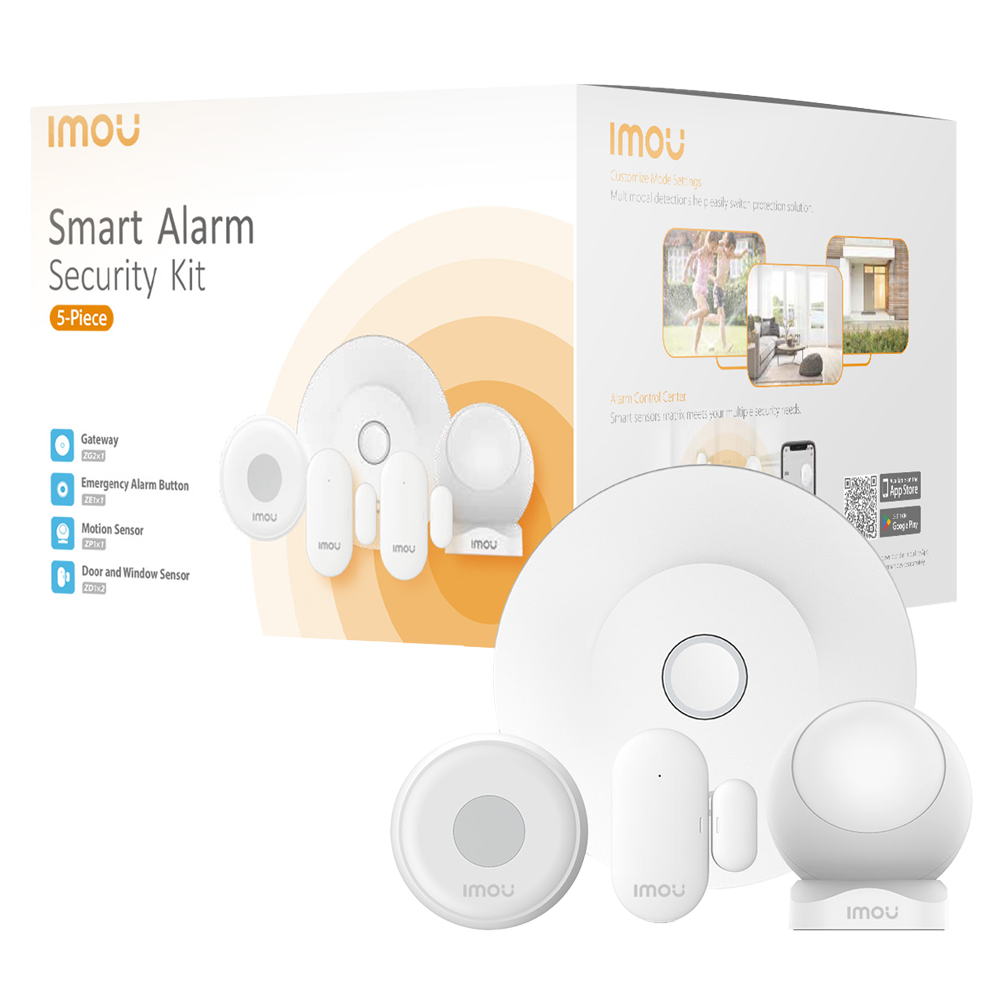 Imou kit di allarme domotico Wireless - Controller di Allarme domotico - Zigbee 3.0 / WiFi 2.4 GHz - Gestione dall'App - Fino a 32 dispositivi - Adatta per interni