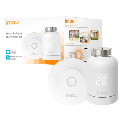 Imou Termostato smart per radiatori - Gestione dall'App - Zigbee 3.0 - HUB Gateway incluso - Basso consumo - Adatta per interni
