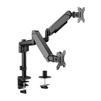 Supporto per doppio monitor - Installazione a tavolo - Carico massimo 9 Kg/braccio - Inclinazione -35º +35º - VESA 75x75mm - VESA 100x100mm