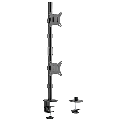 Palo per monitor - Installazione a tavolo - Carico massimo 9Kg - Inclinazione -45º +45º - VESA 75x75 - VESA 100x100mm