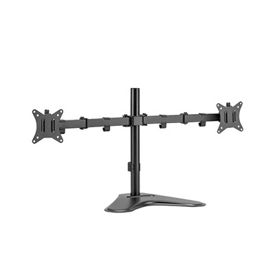 Supporto per doppio monitor - Installazione a tavolo - Carico massimo 9Kg - Inclinazione -45º +45º - VESA 75x75 - VESA 100x100mm