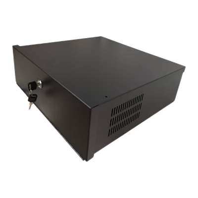 FENIVA | Box di sicurezza 2U per videoregistratori DVR/NVR 
 - Struttura resistente in acciaio SPCC di colore nero 
 - Dimensioni da 38.1 x 12.7 x 38.1 cm 
 - Porta anteriore con serratura a chiave 
 - Include 1 ventola e cavo di alimentazione 
 - Gri...