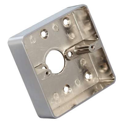 Box per pulsante - Compatibile con la selezione dei prodotti - Installazione su superficie - Realizzato in lega di zinco - Resistente e duraturo - Foro di collegamento