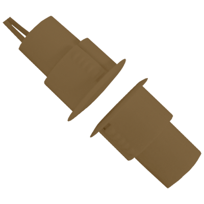 Contatto magnetico - Adatto per l'installazione in metallo - Tecnologia Reed ad Alta potenza - Sistema di connessione a 2 filo - Resistenza agli urti meccanici ed elettrici - Colore marrone
