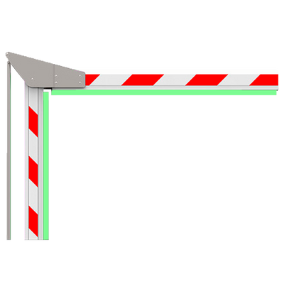 Braccio della barriera di parcheggio - Compatibile con PB-PARKBARRIER-PRO303 - Braccio angolato a 90º di 3 m - In alluminio - LED di stato | Costa di sicurezza in gomma - Facile installazione