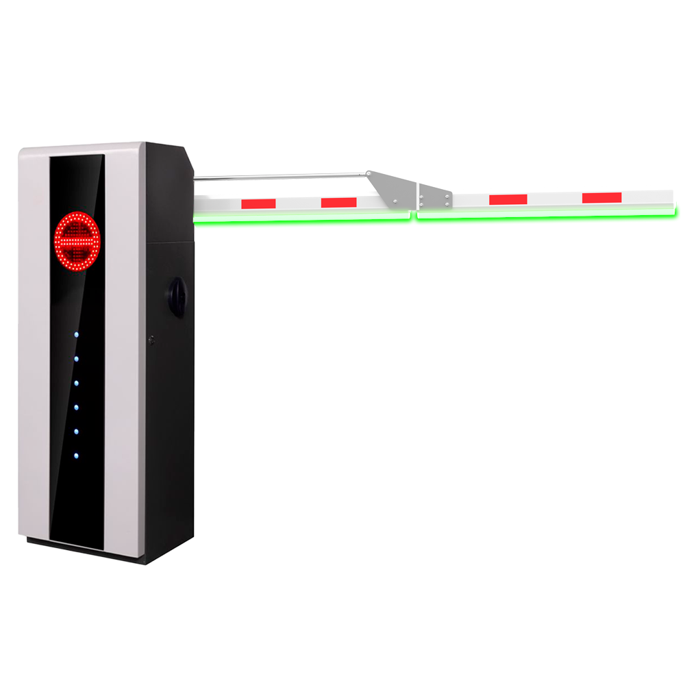 Barriera di parcheggio ad alte prestazioni - Braccio angolato a 90º (3 m) - Apertura a sinistra | 10.000.000 cicli - Indicatori LED | Modalità di emergenza - Possibilità di batteria di back-up - Adatto per esterni IP54